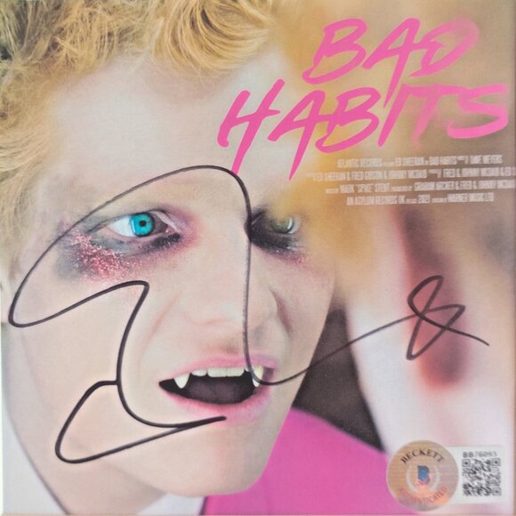 Ed Sheeran Signed Bad Habits Compact Disc Framed Beckett Shivers Autograph Album - Picture 2 of 6
